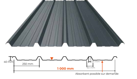 Bacs acier toiture 4.250.40T